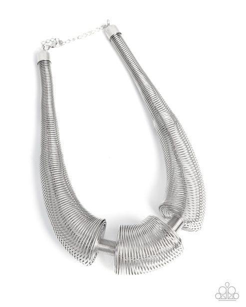 Carefree Coils Silver Necklace