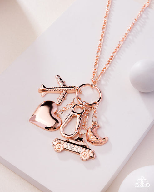 World Tour Rose Gold Lanyard Necklace