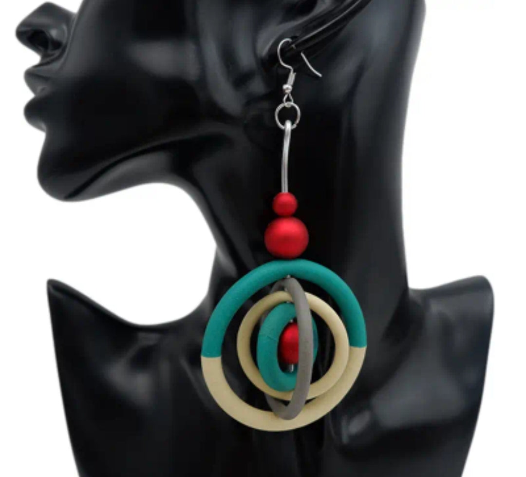 Bohemian Multi Rubber Earrings