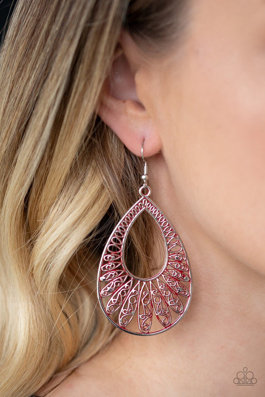Flamingo Flamenco Red Earrings Paparazzi