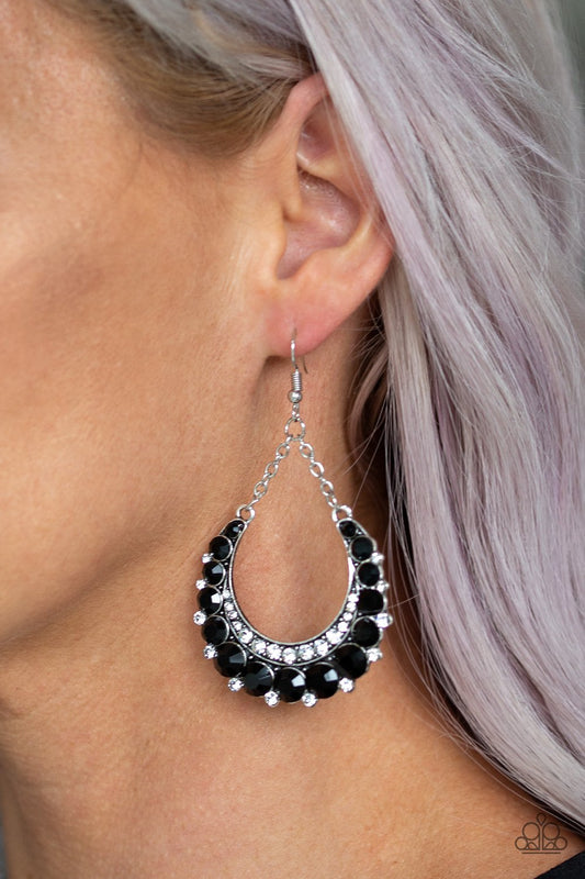 Once In A SHOWTIME Black Earrings