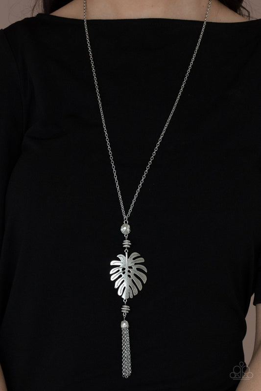 Palm Promenade Silver Necklace Paparazzi