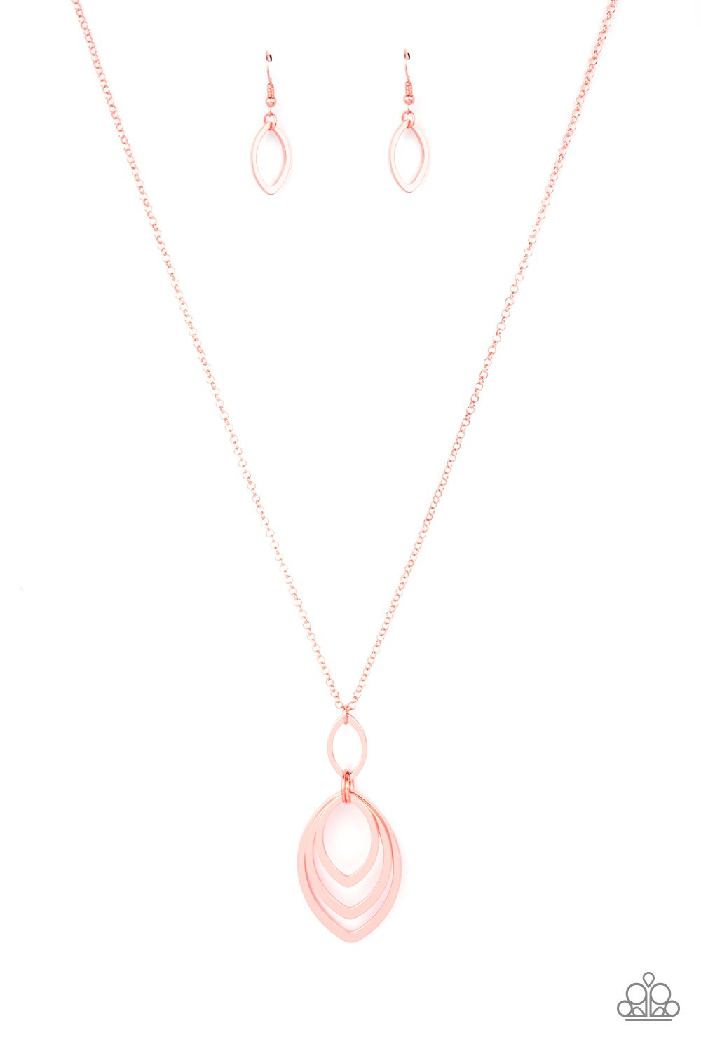 Dizzying Definition Copper Necklace Paparazzi