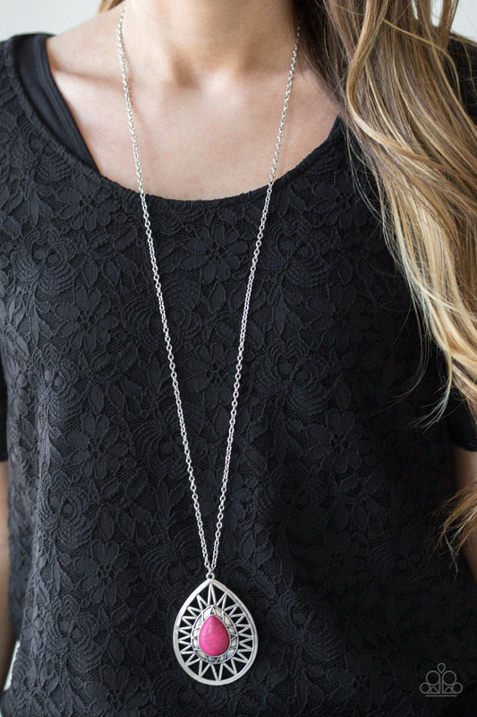 Summer Sunbeam Pink Necklace