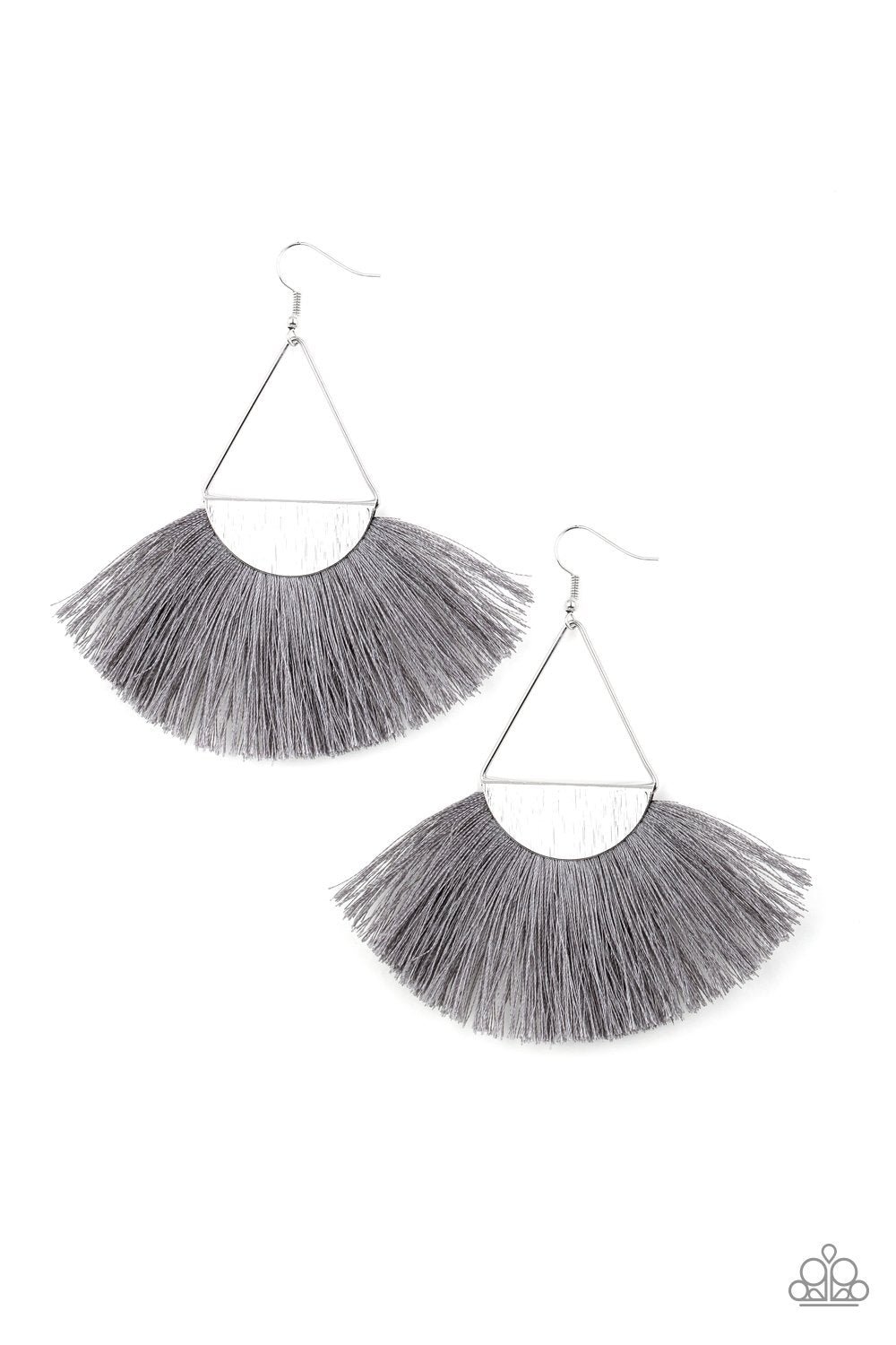 Modern Mayan Gray Earrings Paparazzi