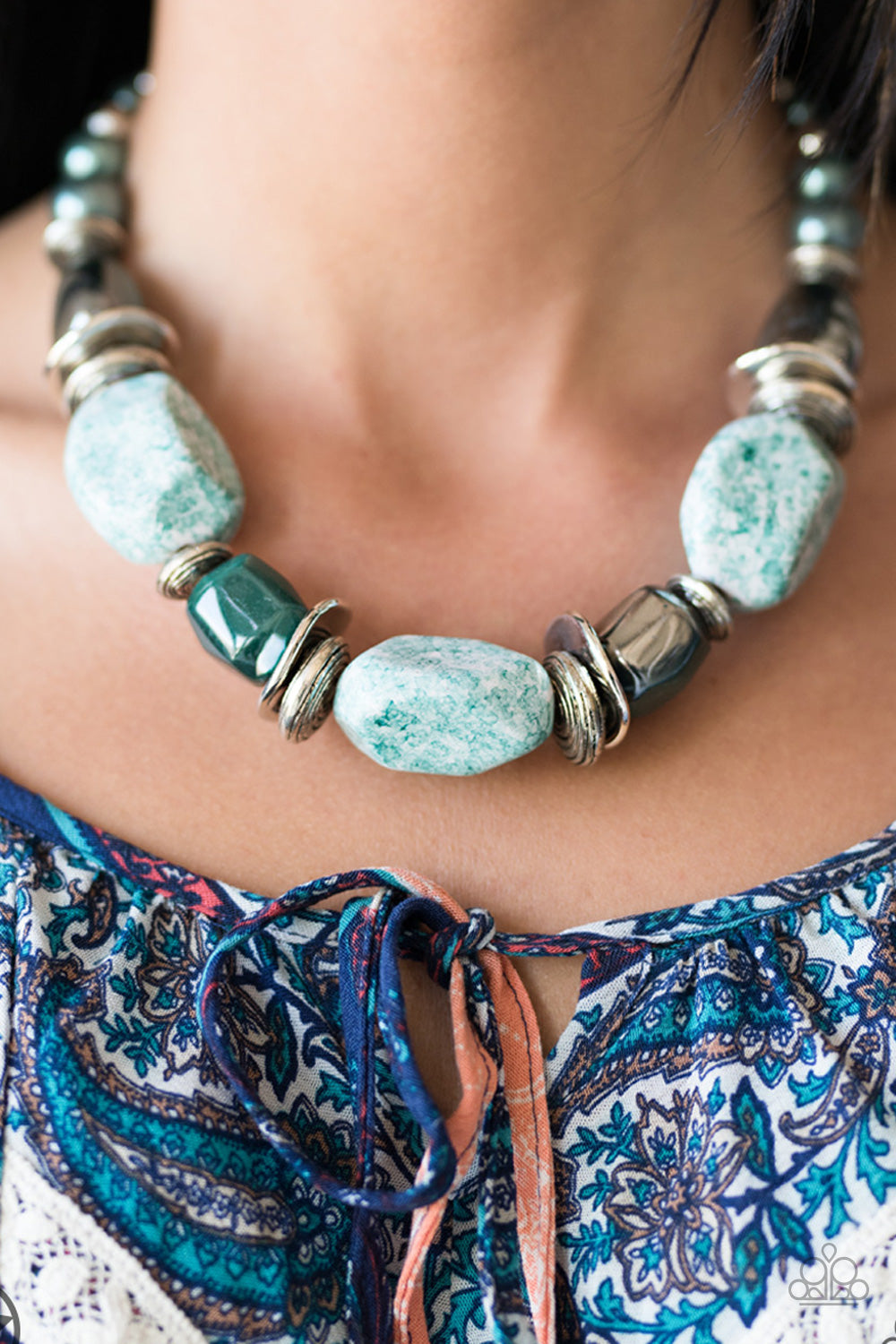 In Good Glazes Blue Necklace