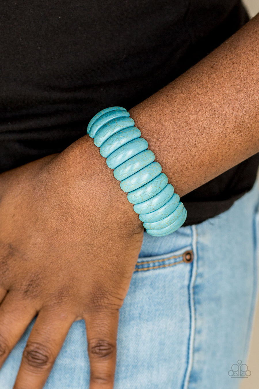 Peacefully Primal Blue Bracelet Paparazzi