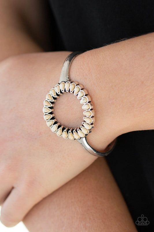 Divinely Desert White Cuff Bracelet - Daria's Blings N Things
