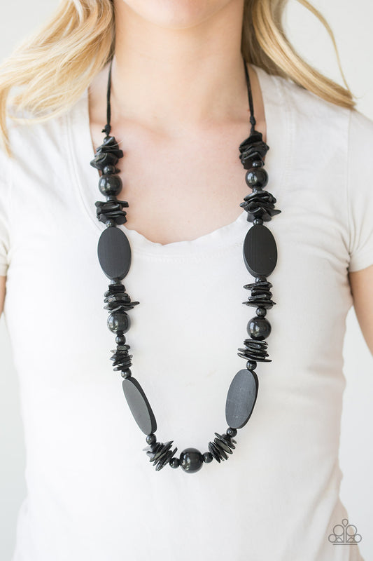 Carefree Cococay Black Necklace - Daria's Blings N Things