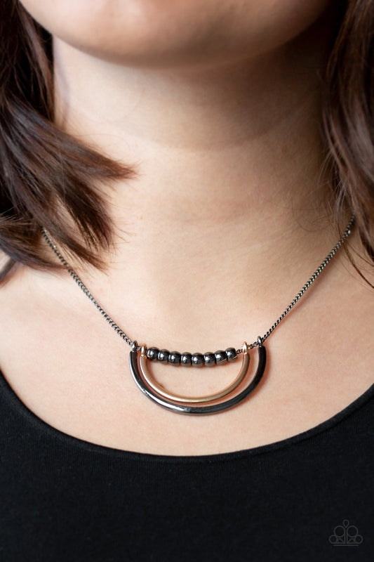 Artificial Arches Black Necklace Paparazzi