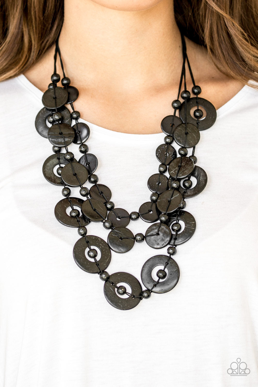 Catalina Coastin Black Necklace - Daria's Blings N Things
