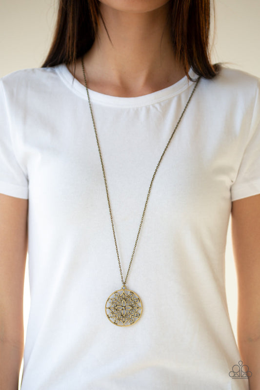 Mandala Melody Brass Necklace Paparazzi