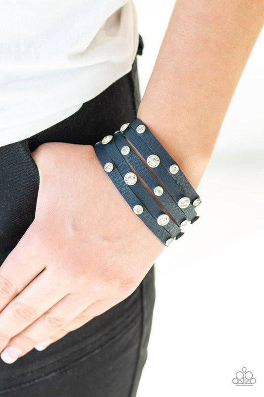 Rhinestone Reputation Blue Urban Bracelet