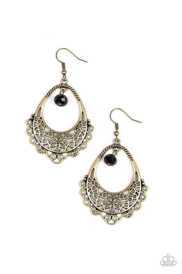 Garden Society Brass Earrings Paparazzi