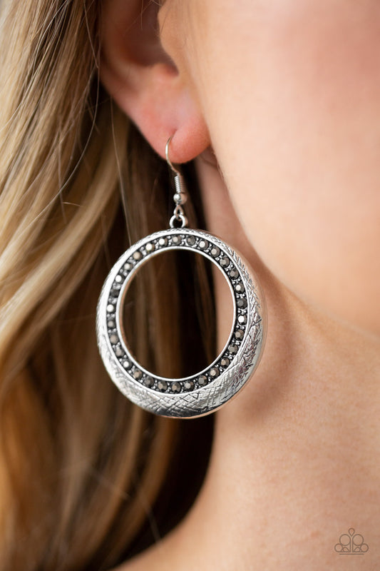 Go-Go Glow Silver Earrings - Daria's Blings N Things