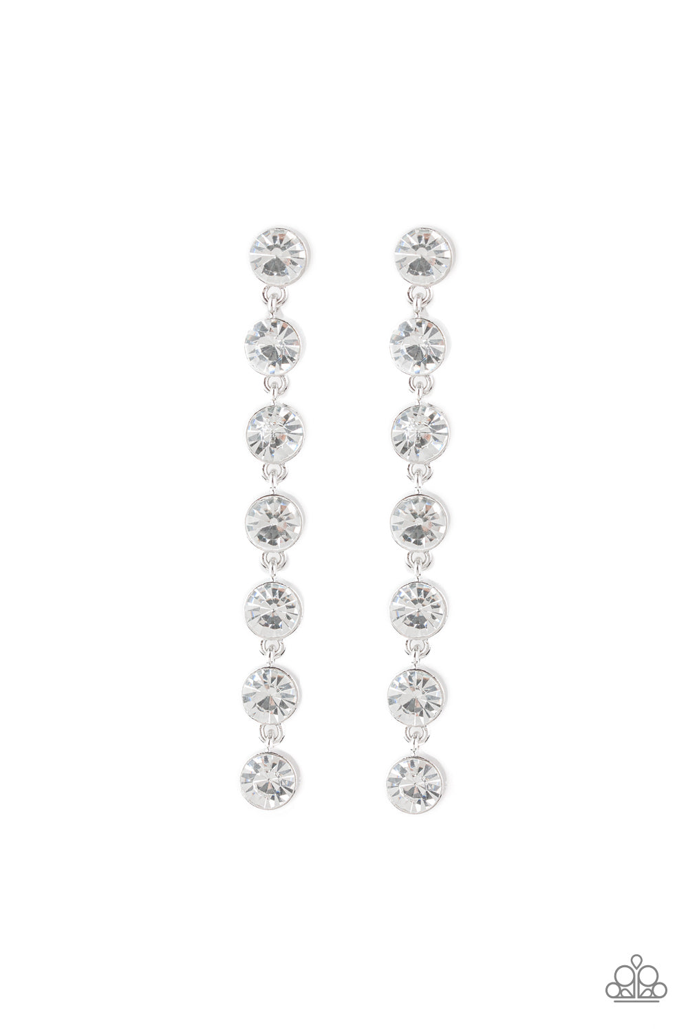 Dazzling Debonair White Earrings - Daria's Blings N Things