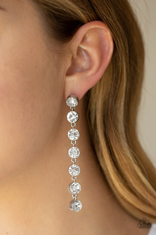Dazzling Debonair White Earrings - Daria's Blings N Things