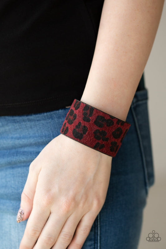 Cheetah Cabana Red Urban Bracelet - Daria's Blings N Things