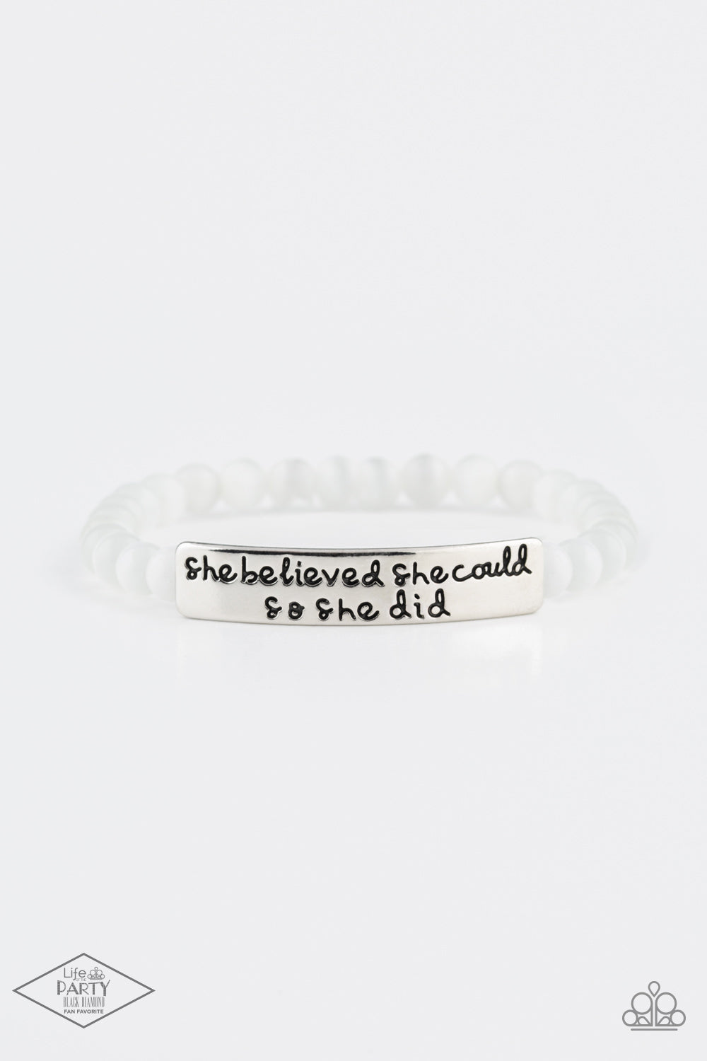 So She Did White Bracelet