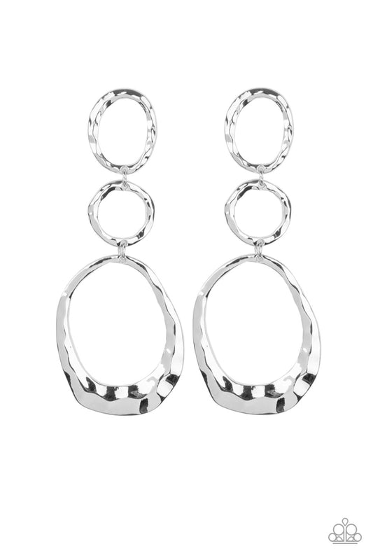 Radically Rippled Silver Earrings
