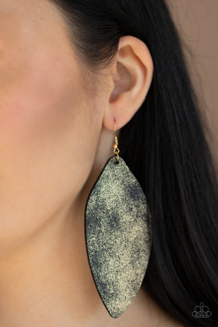 Serenely Smattered Gold Earrings Paparazzi