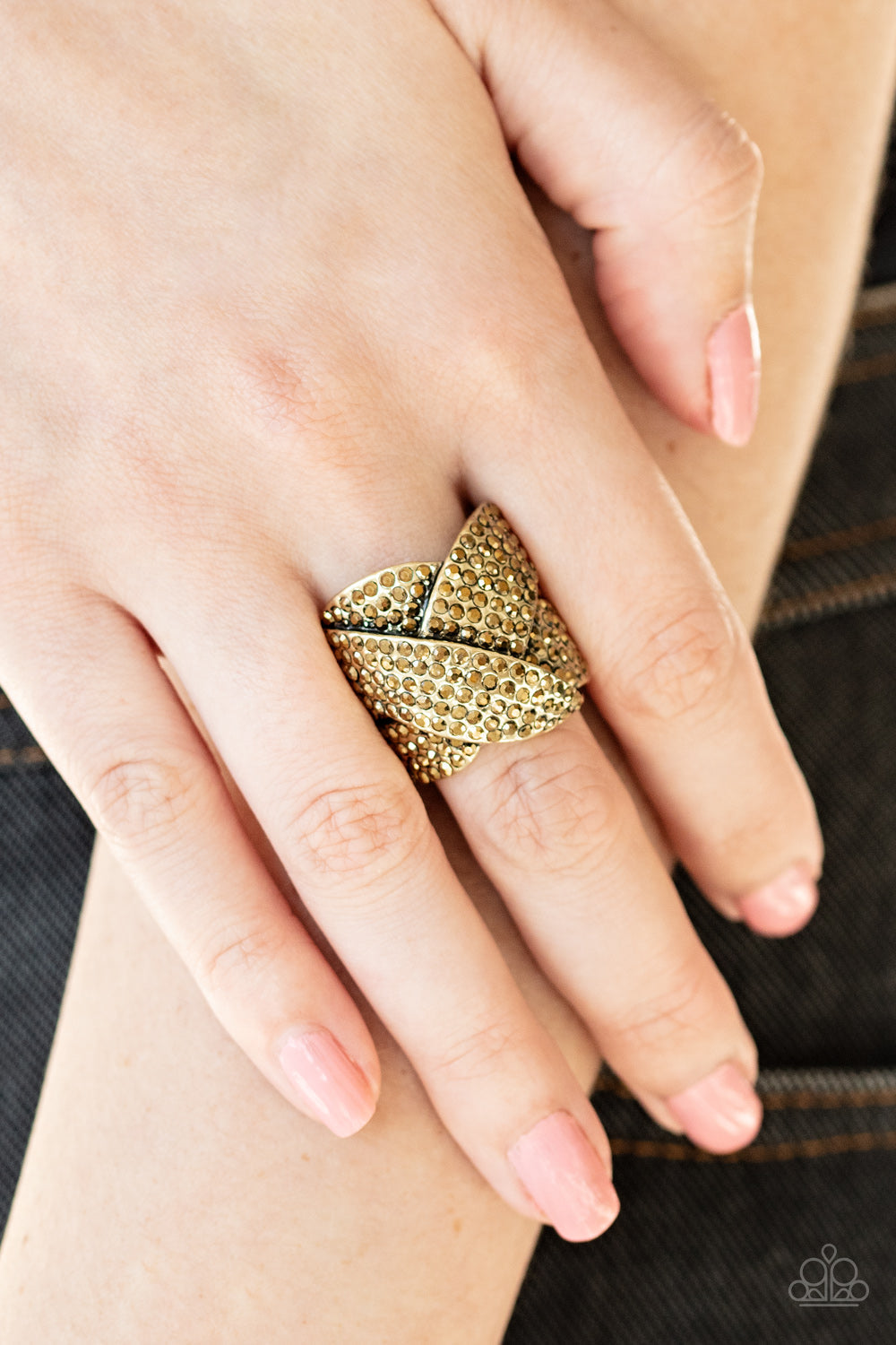 Scandalous Shimmer Brass Ring