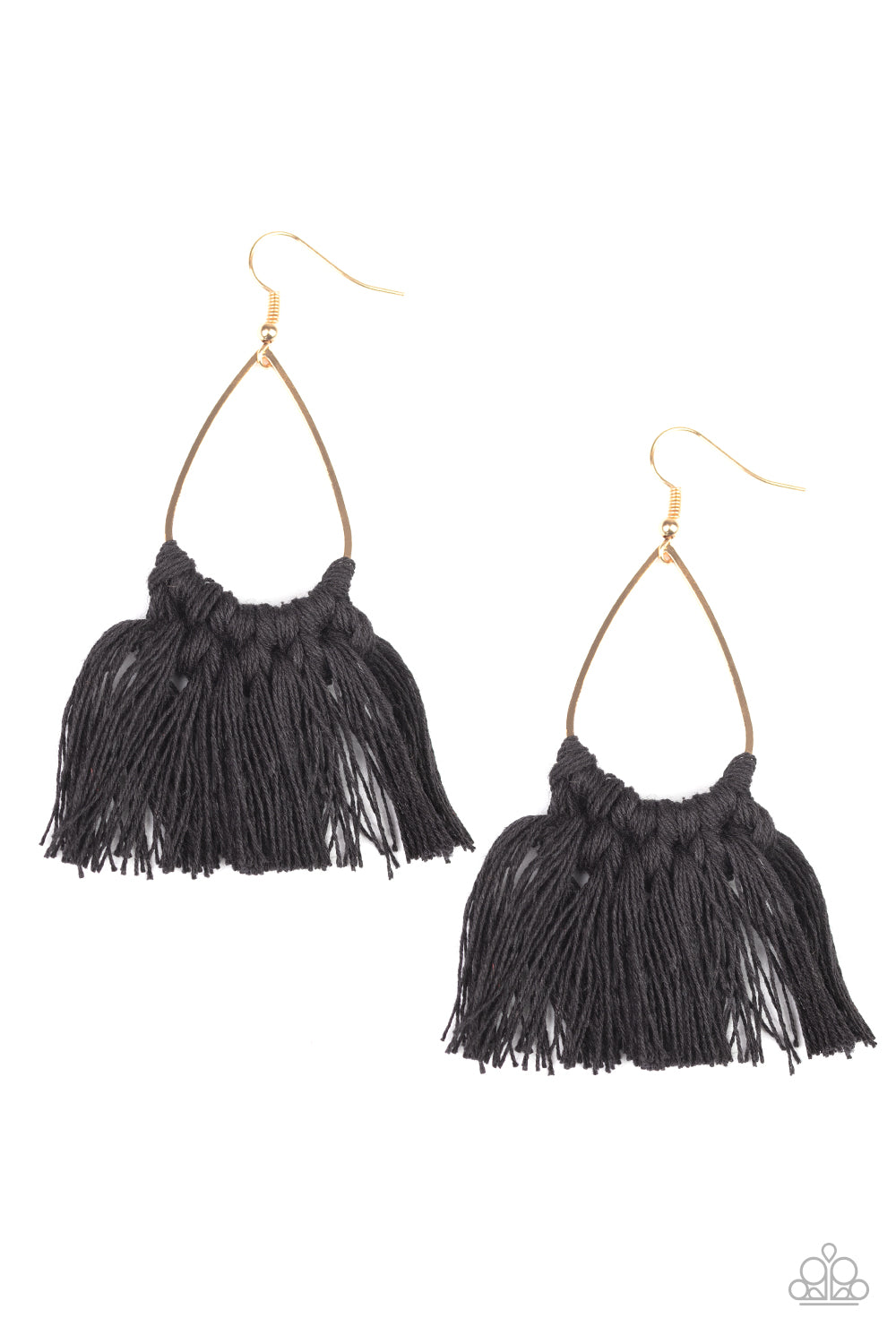 Tassel Treat Black Earrings