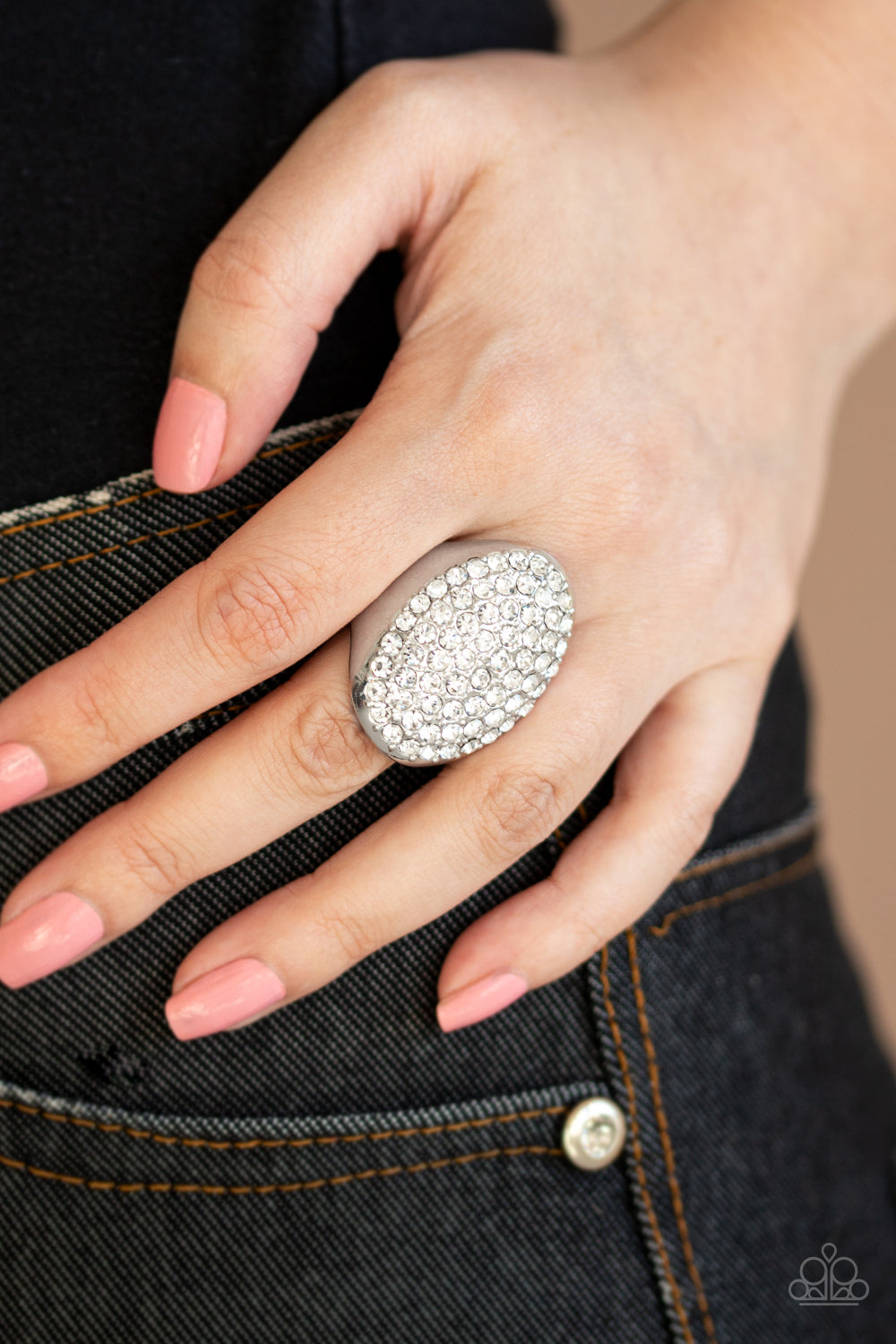 Bling Scene White Ring - Daria's Blings N Things