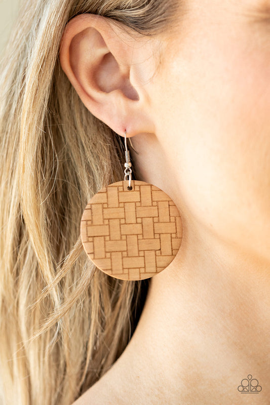 Natural Novelty Brown Earrings