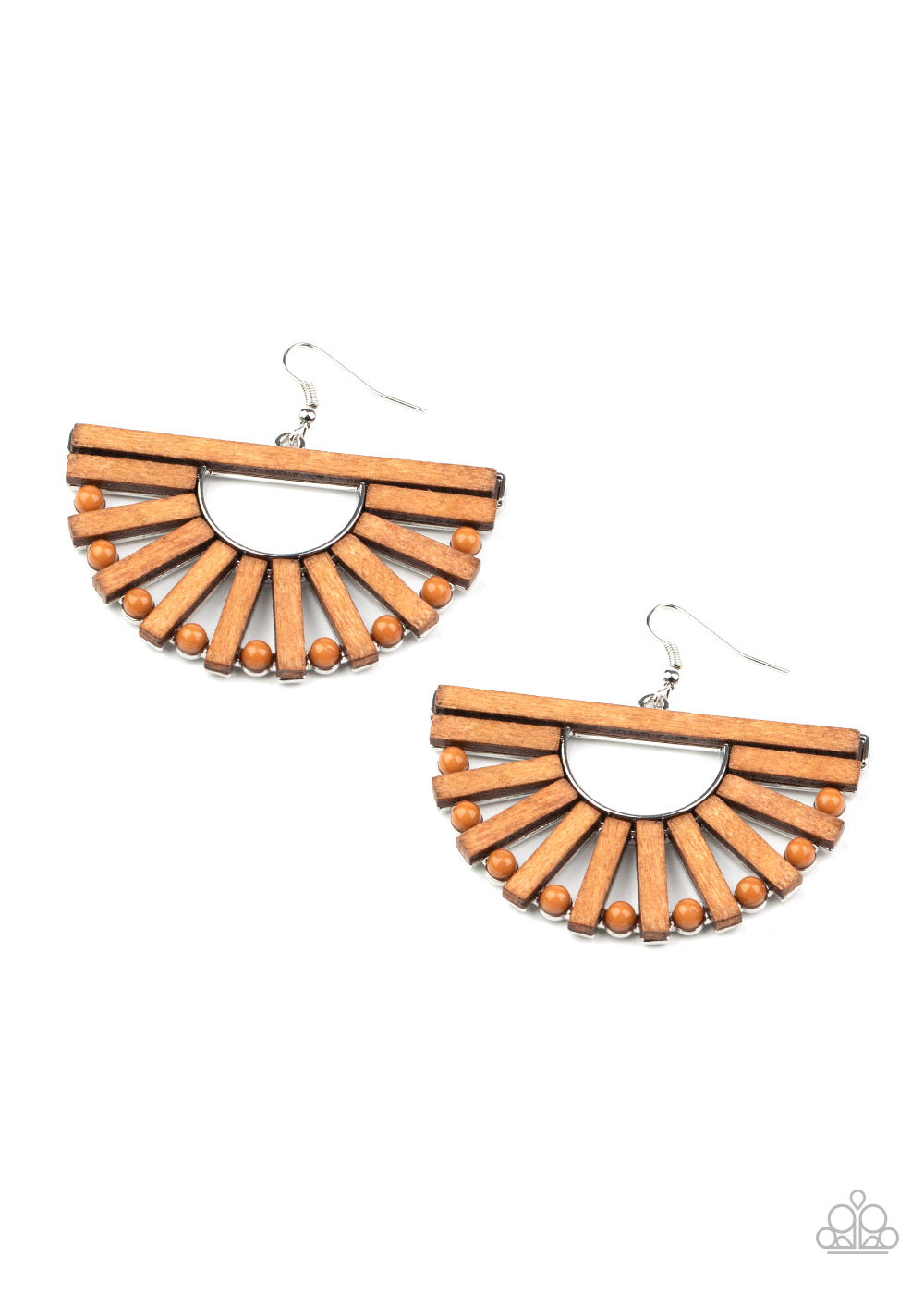 Wooden Wonderland Brown Earrings - Daria's Blings N Things