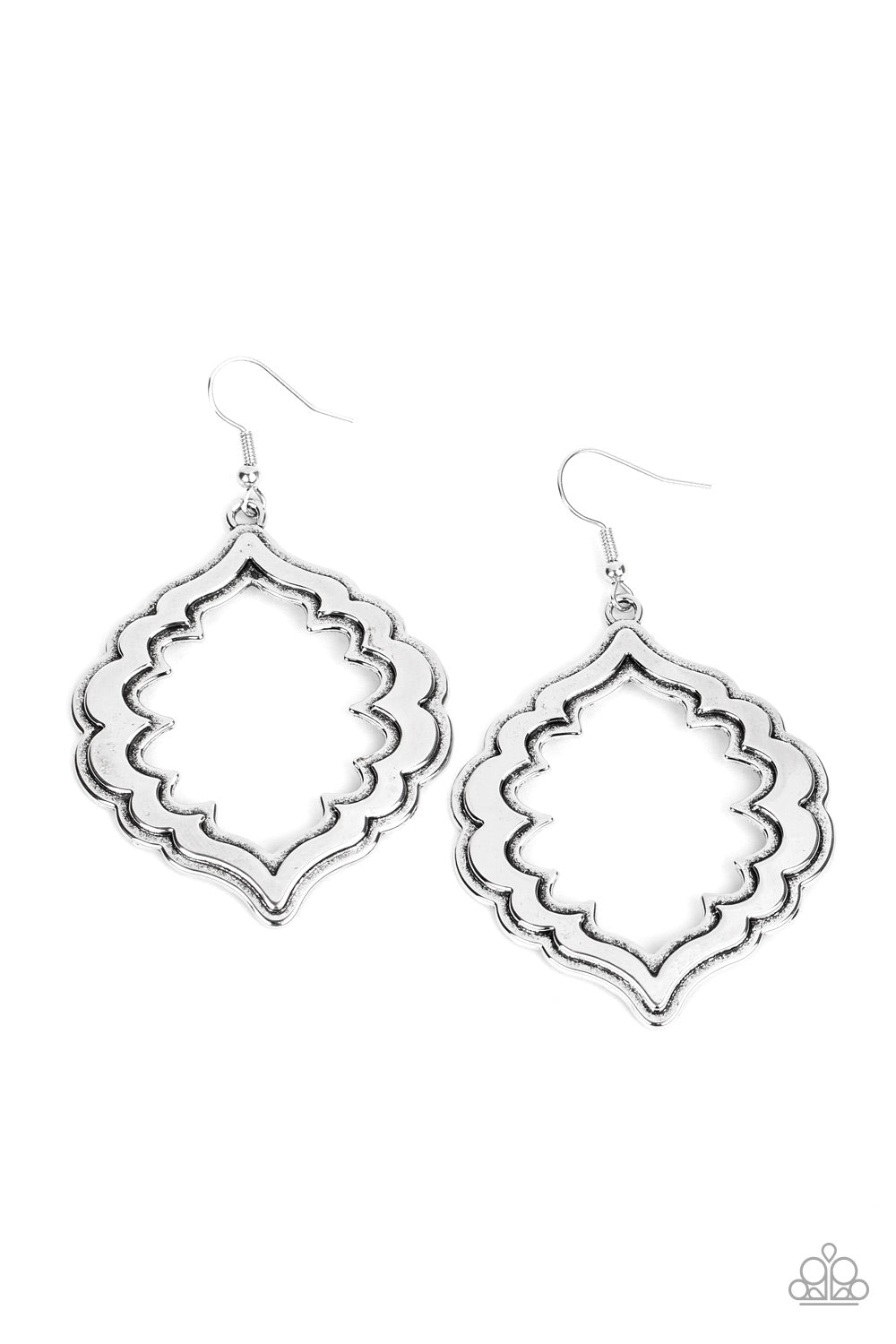 Taj Mahal Majesty Silver
Earrings Paparazzi