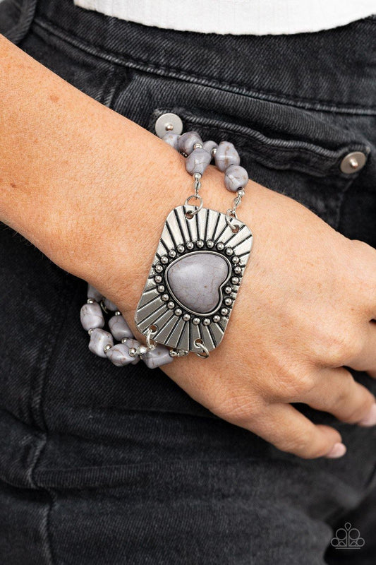 Sandstone Sweetheart Silver
Bracelet - Daria's Blings N Things