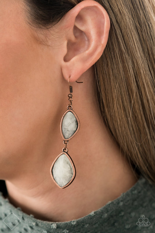 The Oracle Has Spoken Copper Earrings Paparazzi