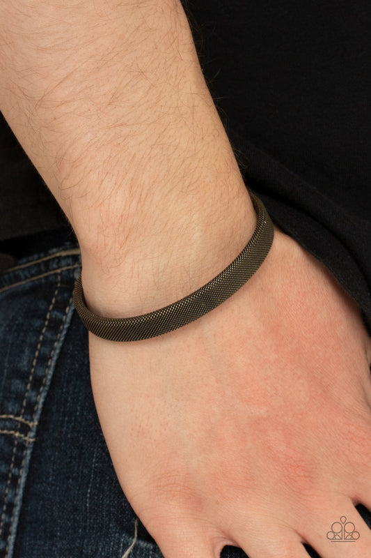 Quit MESHing Around Brass Urban Bracelet