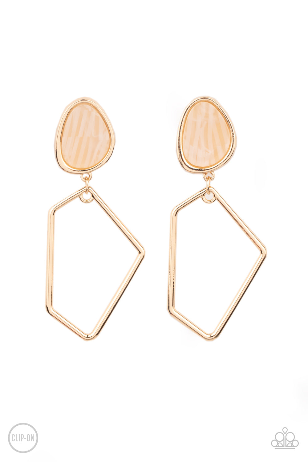 Retro Reverie Gold Clip Earrings - Daria's Blings N Things