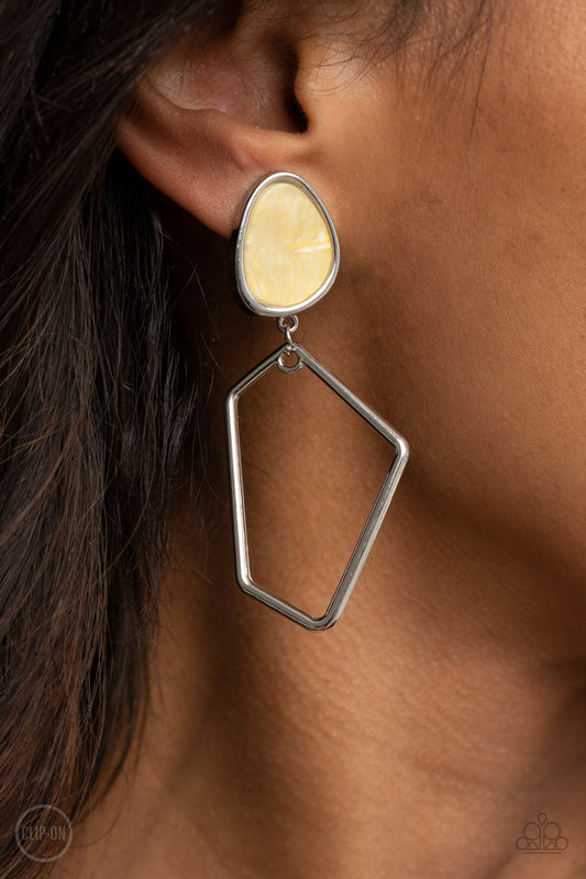 Retro Reverie Yellow
Clip Earrings - Daria's Blings N Things