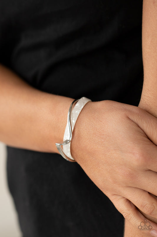 Craveable Curves White Cuff Bracelet - Daria's Blings N Things