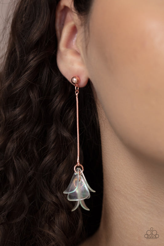 Keep Them In Suspense Copper Earrings - Daria's Blings N Things