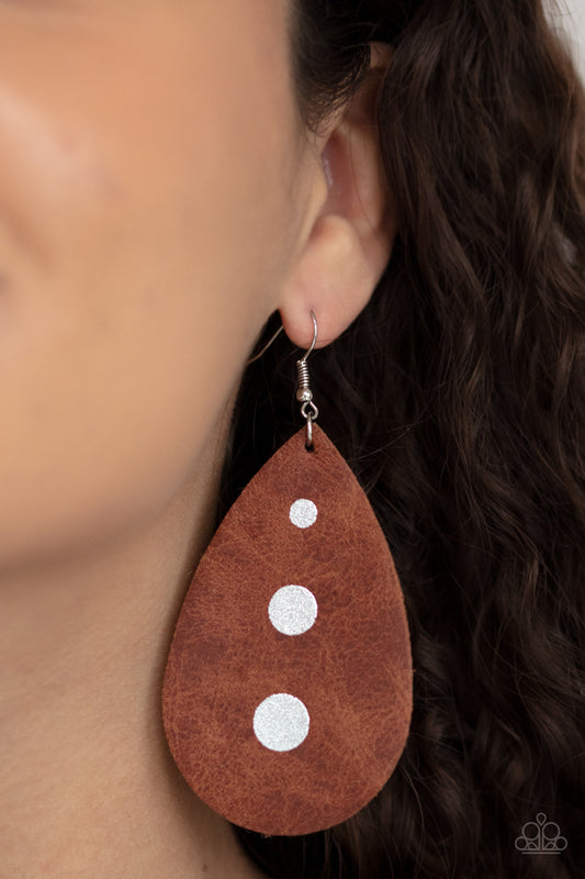 Rustic Torrent Brown Earrings - Daria's Blings N Things