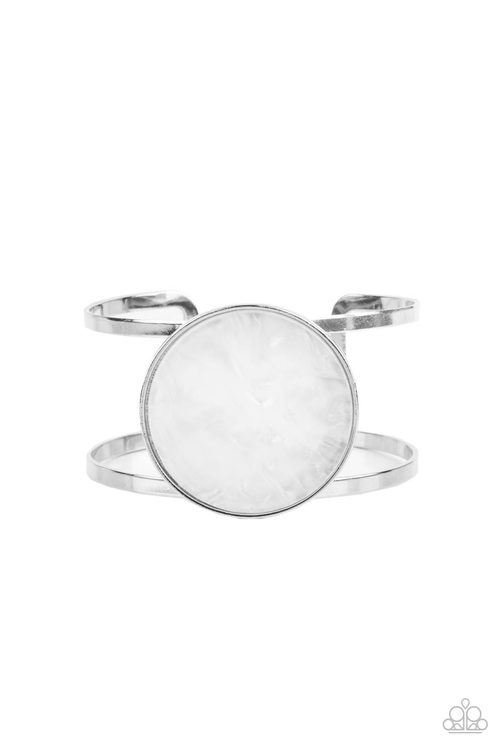 Colorful Cosmos White Cuff Bracelet Paparazzi
