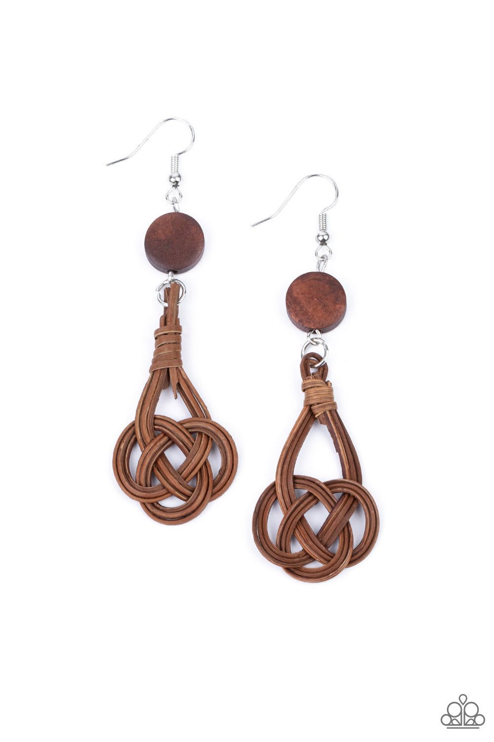 Twisted Torrents Brown Earrings - Daria's Blings N Things