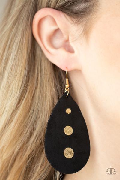 Rustic Torrent Black Earrings - Daria's Blings N Things