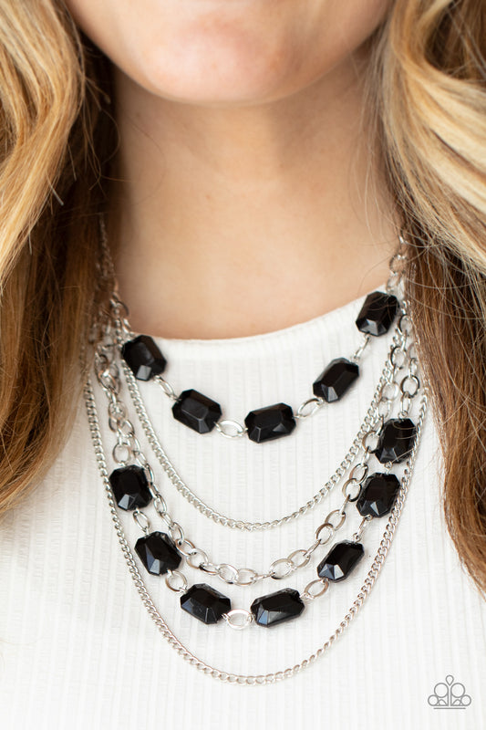 Standout Strands Black Necklace Paparazzi