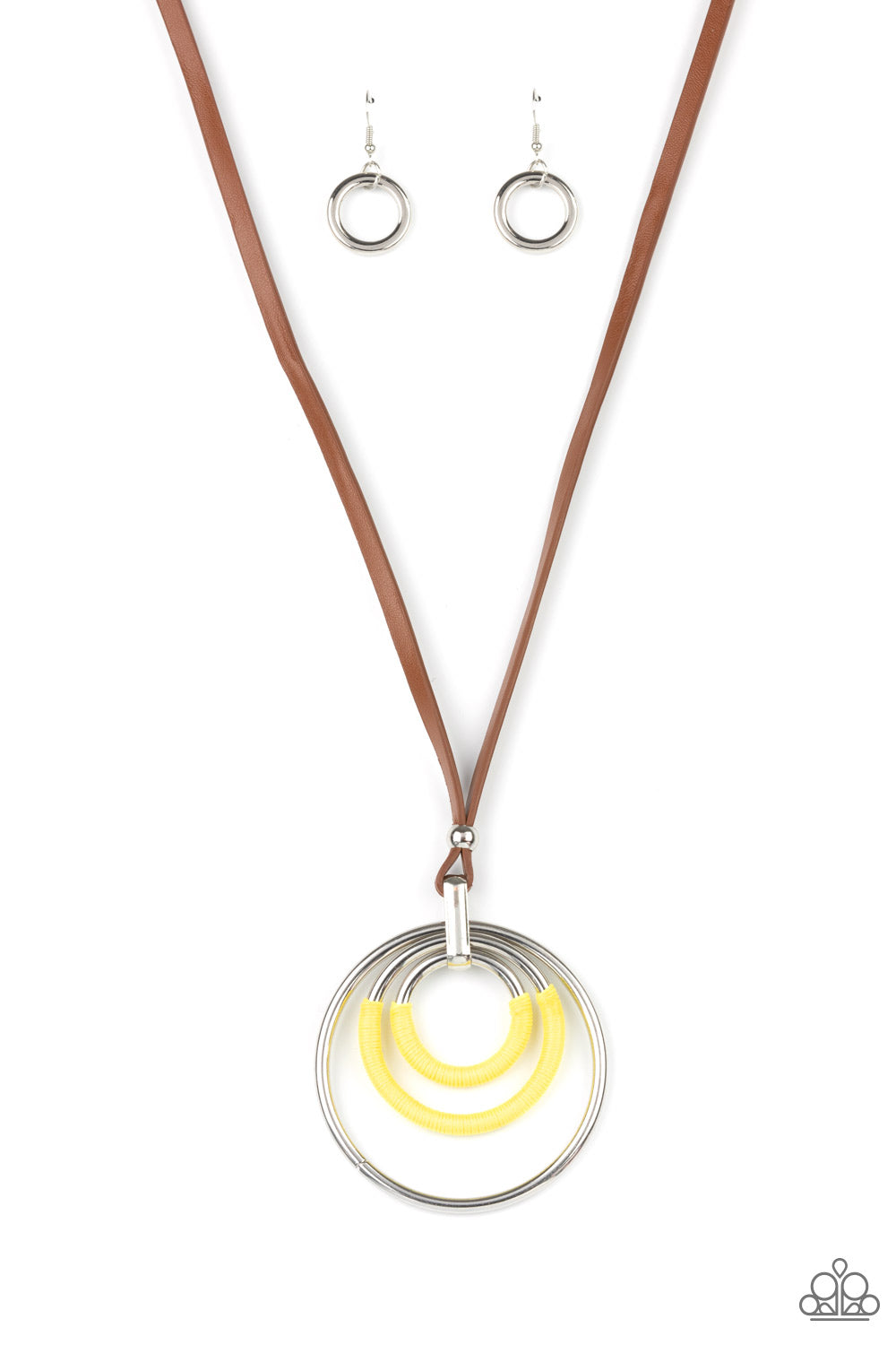 Hypnotic Happenings Yellow Necklace Paparazzi
