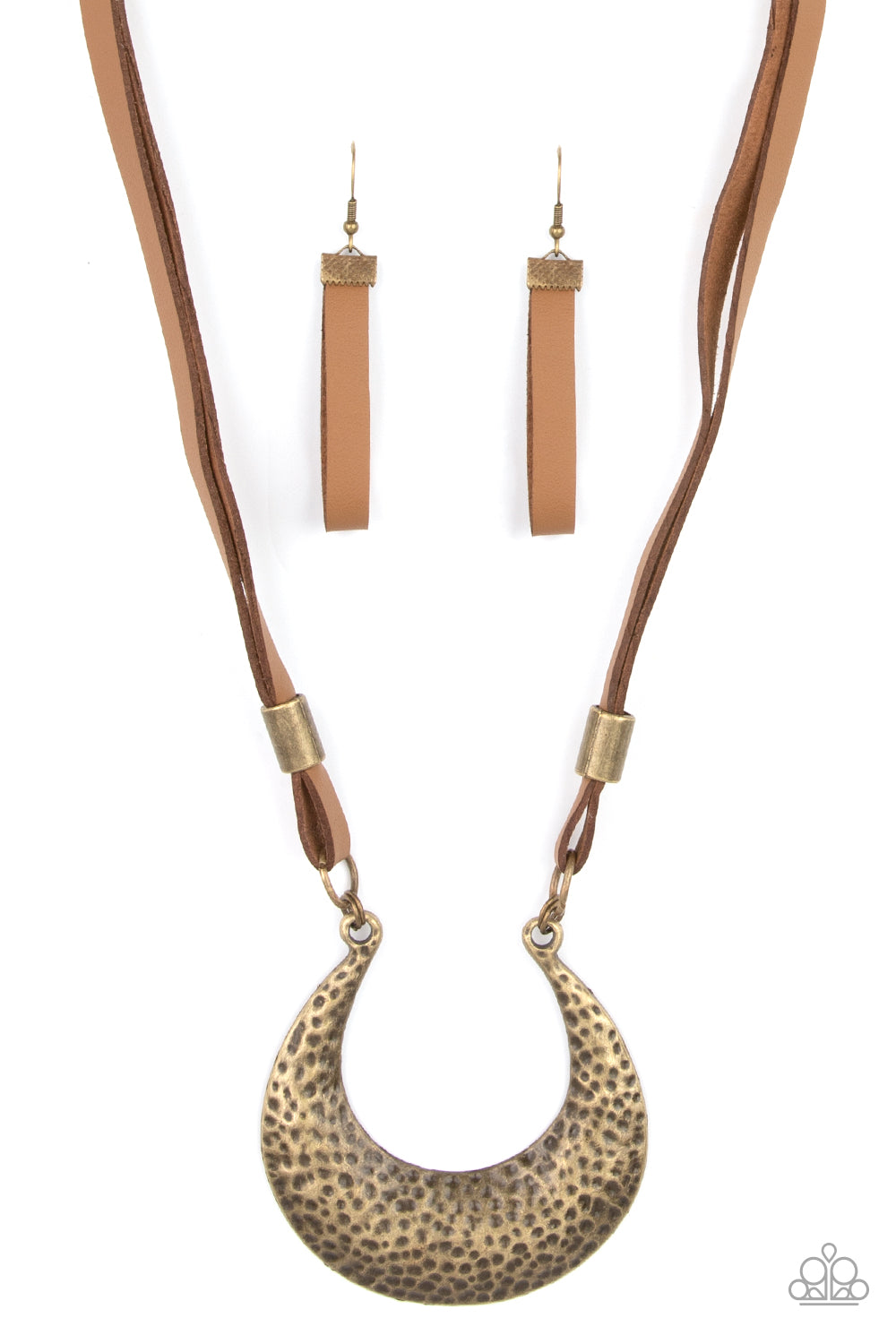 Majorly Moonstruck Brass Necklace Paparazzi