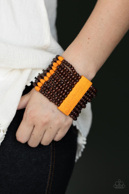Tropical Trendsetter Orange Bracelet Paparazzi