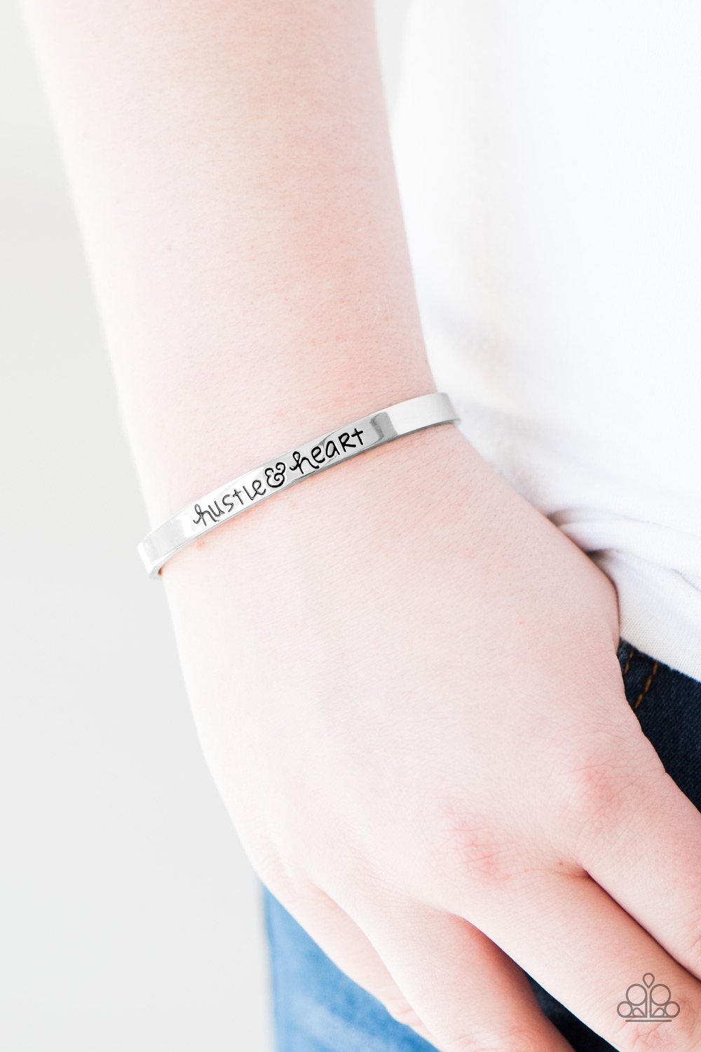 Heart Full Of Hustle Silver Bracelet Paparazzi
