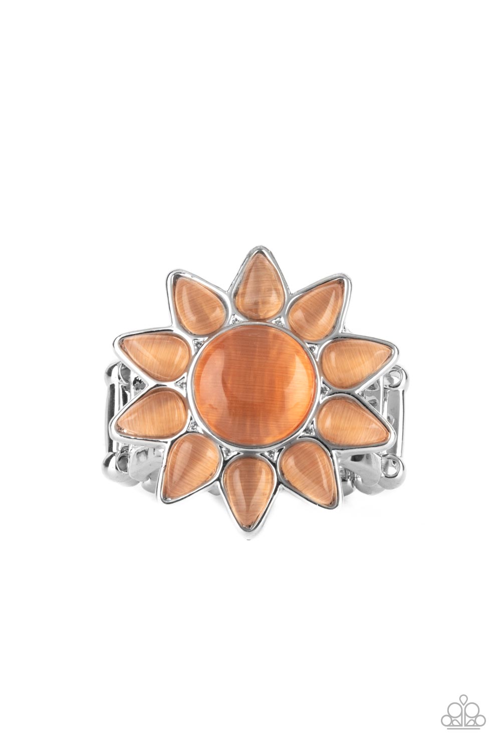 Blossoming Sunbeams Orange Ring Paparazzi