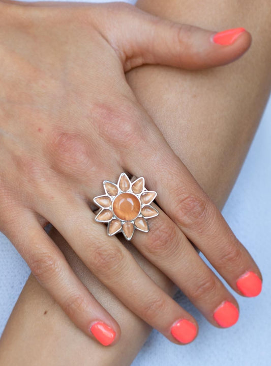 Blossoming Sunbeams Orange Ring