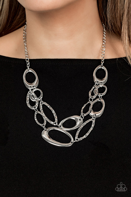 Game OVAL Silver Necklace